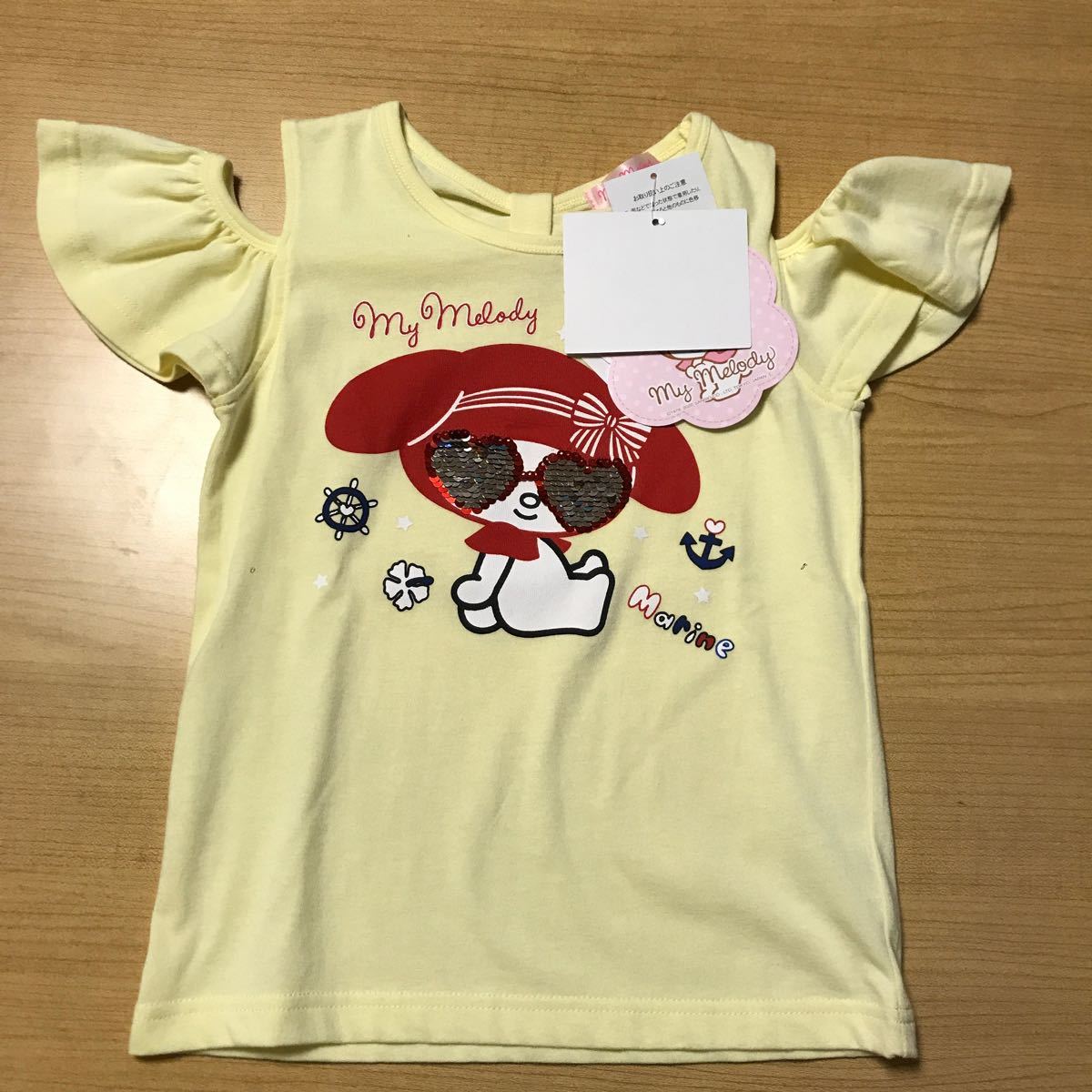 120 半袖 Tシャツ サンリオ マイメロディ 女の子 スパンコール キッズ
