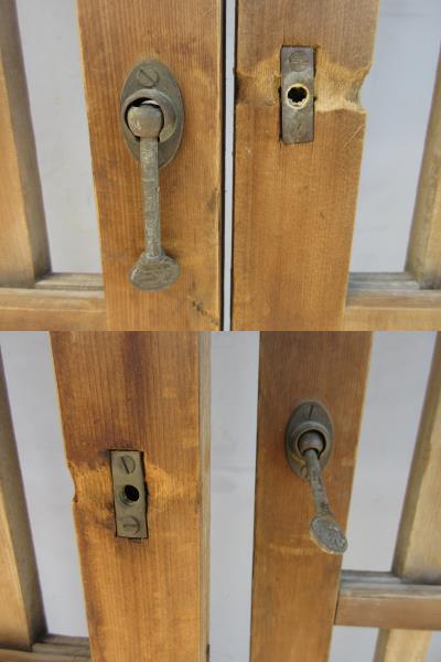 .. door 4 pieces set antique fittings old .. peace made 