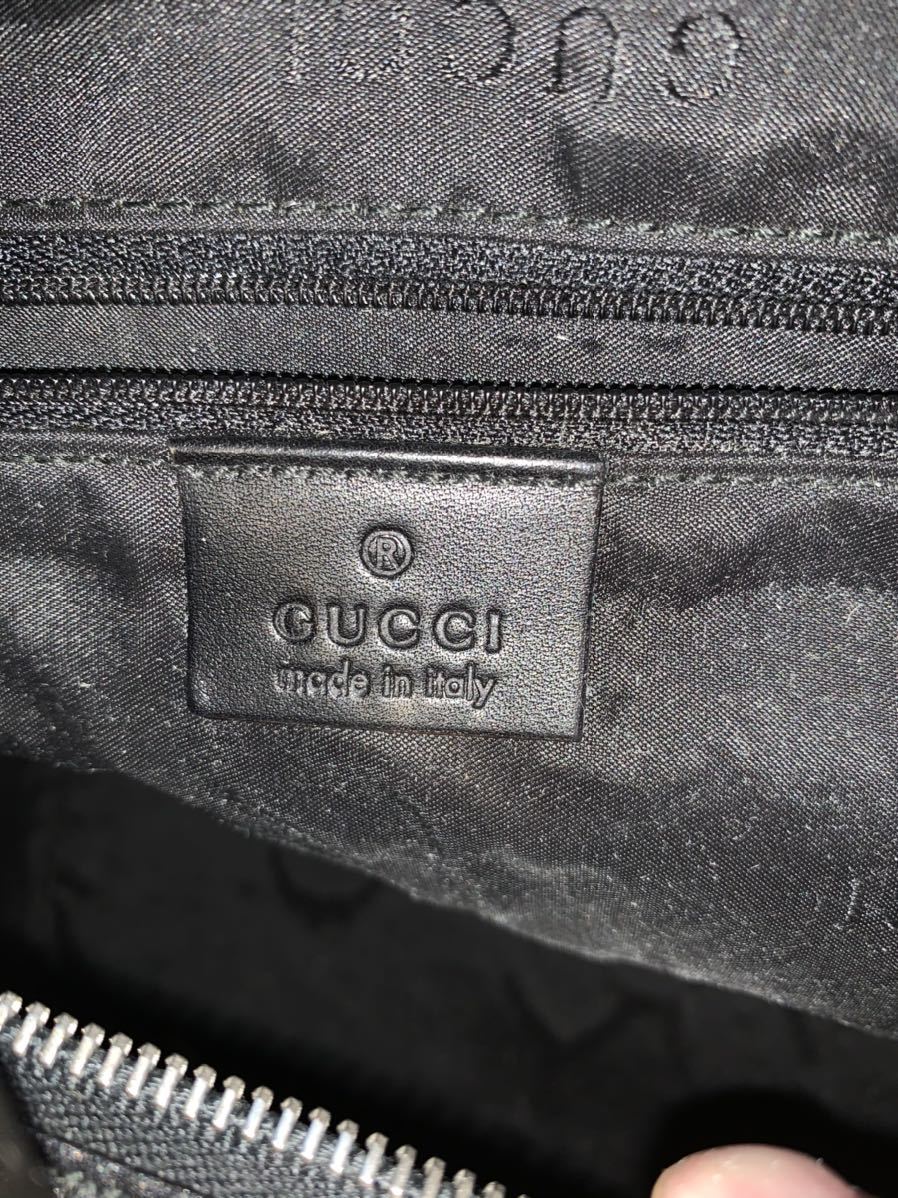 Gucci vintage bag グッチ　ビンテージ　ショルダー　レア　ショルダーバッグ　レザーバック_画像7