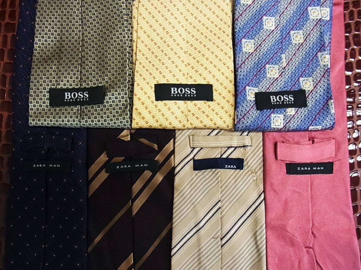 NN2456* stock adjustment goods super SALE![7 pcs set ALL![BOSS]hyu-go* Boss * Zara ] necktie *