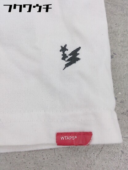 ◇ WTAPS ダブルタップス ロゴ プリント 半袖 Tシャツ カットソー サイズ02 ホワイト メンズ_画像5