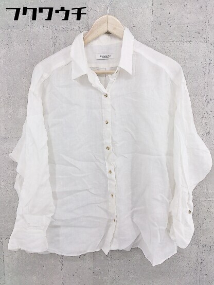 ◇ Spick&Span スピック＆スパン リネン100% 長袖 シャツ オフホワイト レディース_画像1