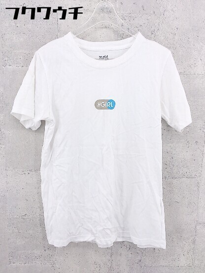 X-girl エックスガール ロゴ プリント 半袖 Tシャツ カットソー サイズ2 ホワイト レディース