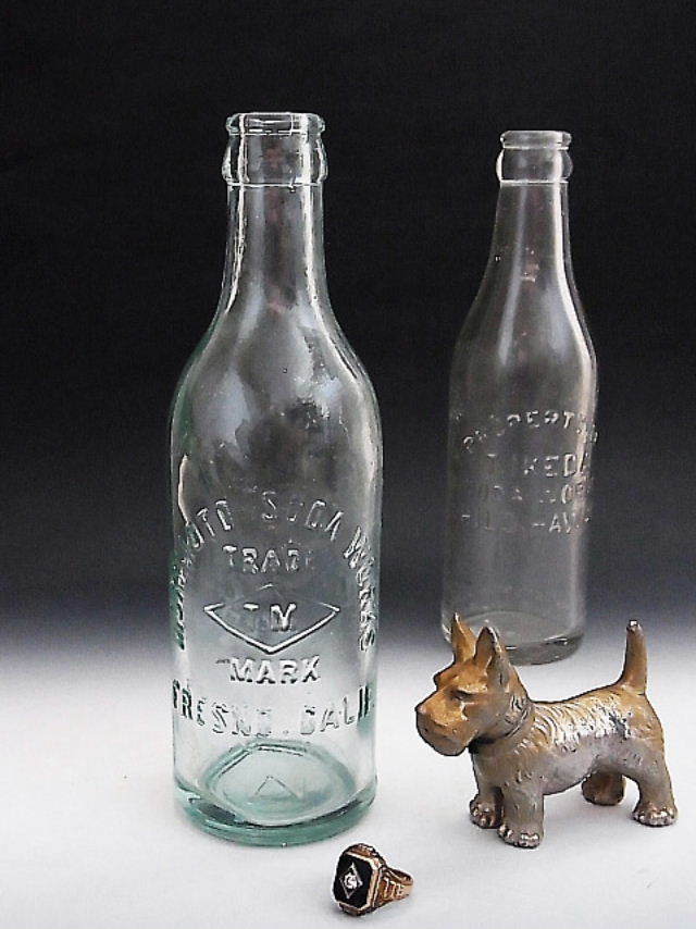 古硝子瓶 米国 加州 フレズノ 日系人 森本ソーダ MORIMOTO SODA 瓶 ◆ オールド ボトル_画像8