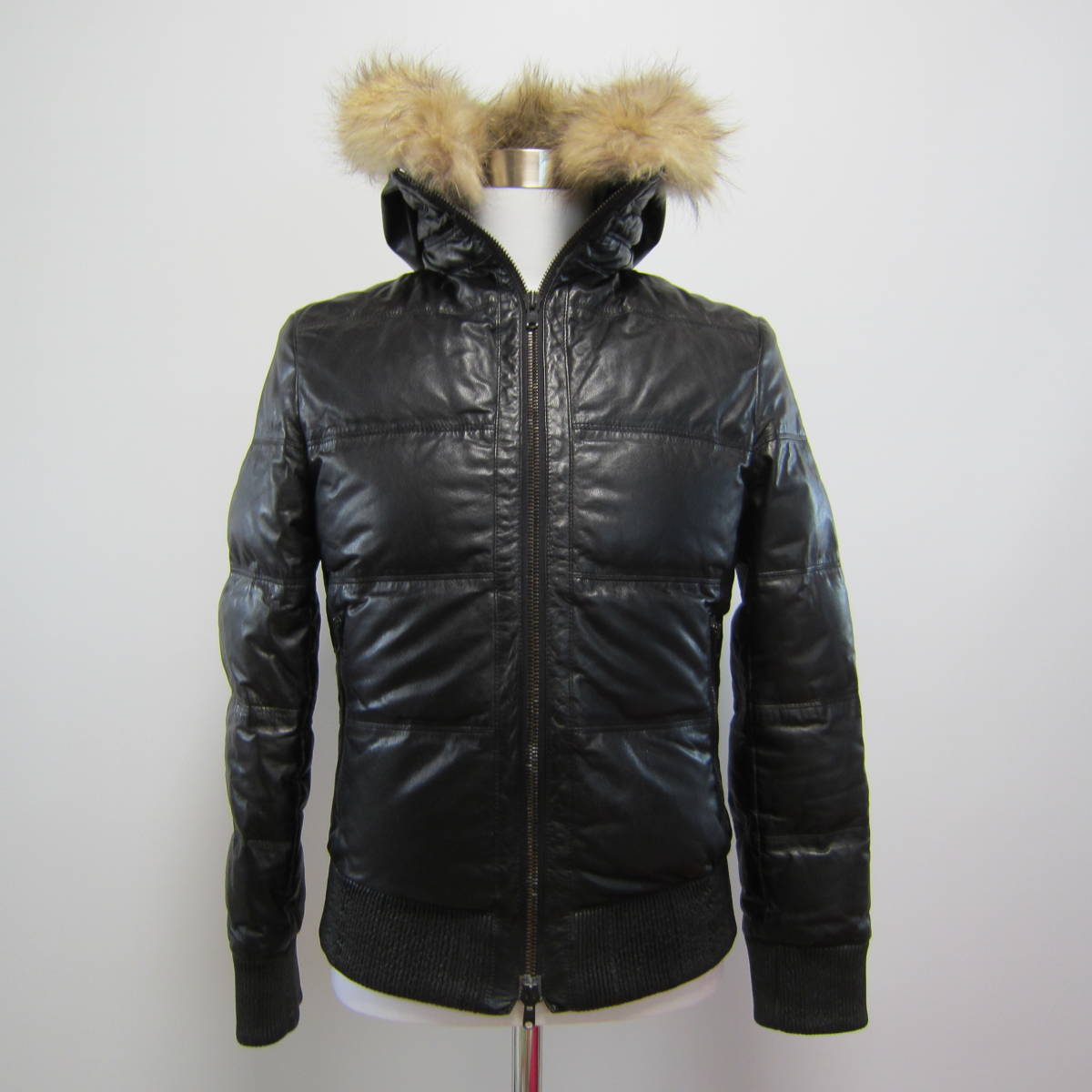 LITHIUM HOMME リチウムオム レザー ダウン ジャケット パーカー LITHIUM HOMME リチウムオム レザー ダウン ジャケット パーカー