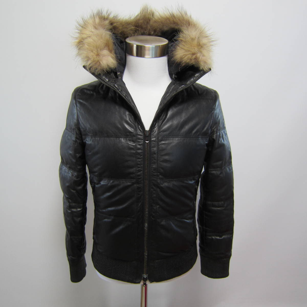LITHIUM HOMME リチウムオム レザー ダウン ジャケット パーカー LITHIUM HOMME リチウムオム レザー ダウン ジャケット パーカー