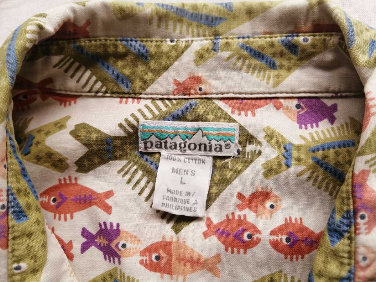 白タグ 90年代 patagonia パタゴニア ACシャツ Lサイズ 魚柄 白タグ 90年代 patagonia パタゴニア ACシャツ Lサイズ 魚柄