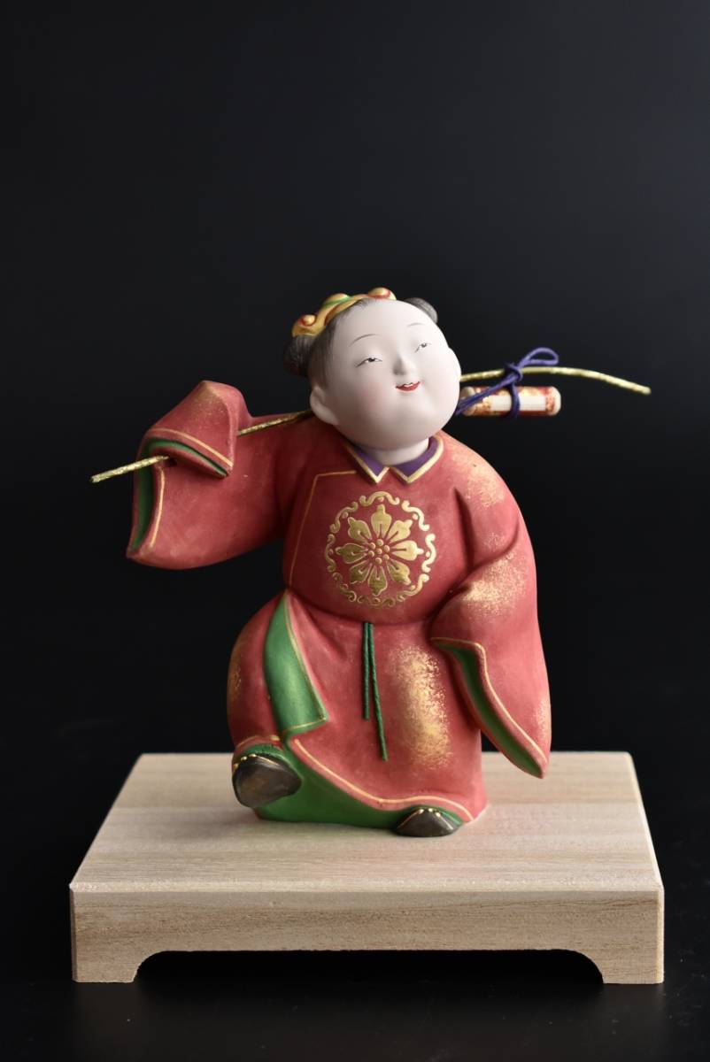 Yahoo!オークション - ②【博多人形師 中村信喬「蓬莱」共箱】土 Yahoo!オークション - ②【博多人形師 中村信喬「蓬莱」共箱】土
