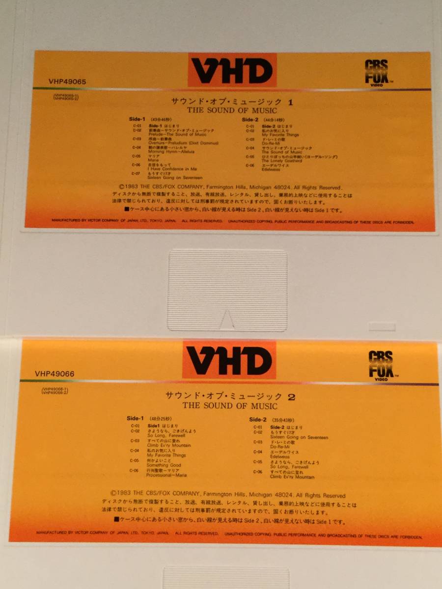 VHD Videodisc(2 листов комплект )*[ звук *ob* музыка ]* хороший товар!