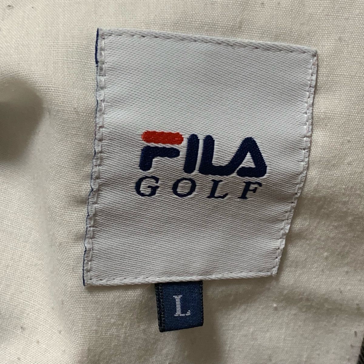 FILA フィラ ゴルフ チェックパンツ Lサイズ ブラック ホワイト パンツ
