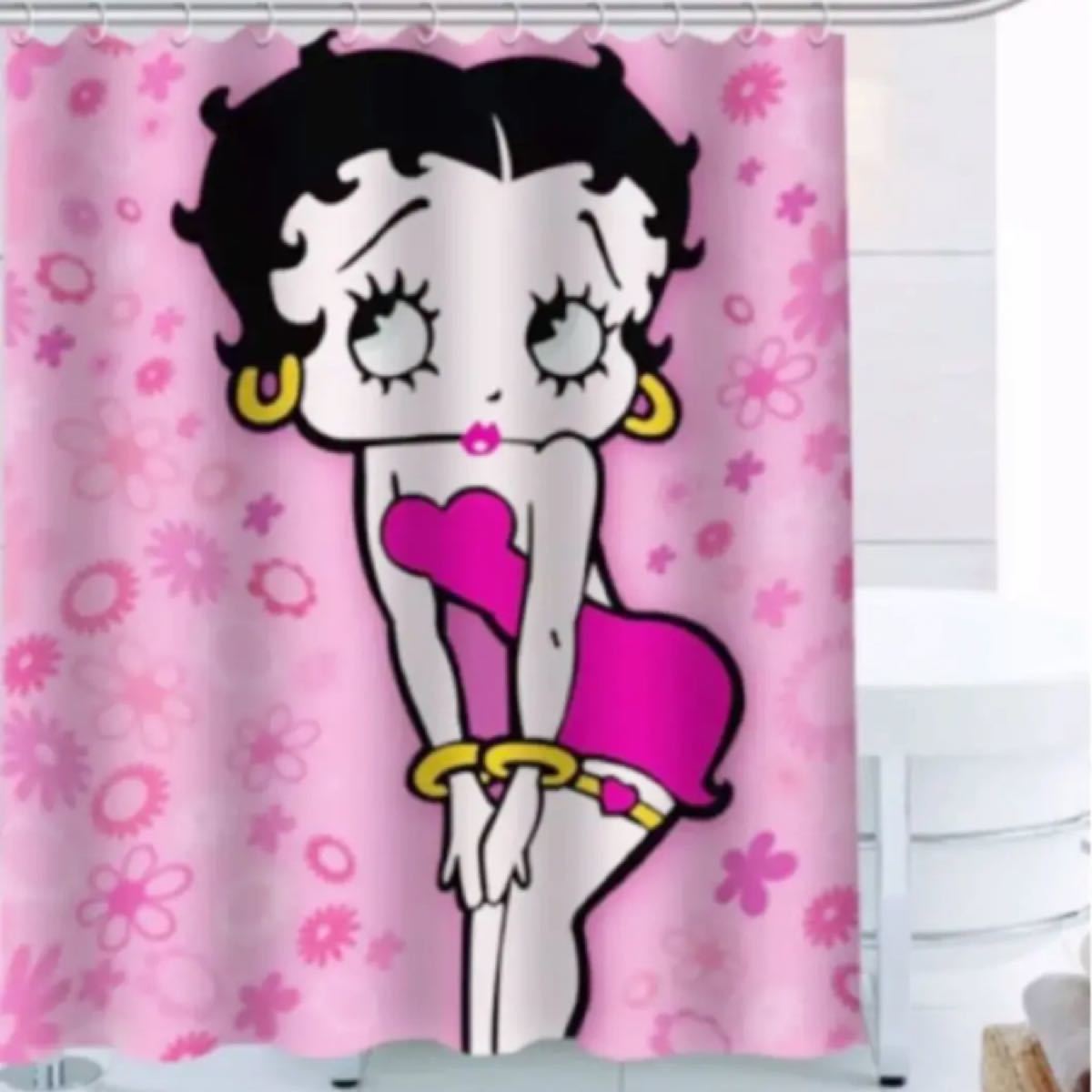 Paypayフリマ シャワーカーテン 可愛い Betty Boop ベティ 150 180