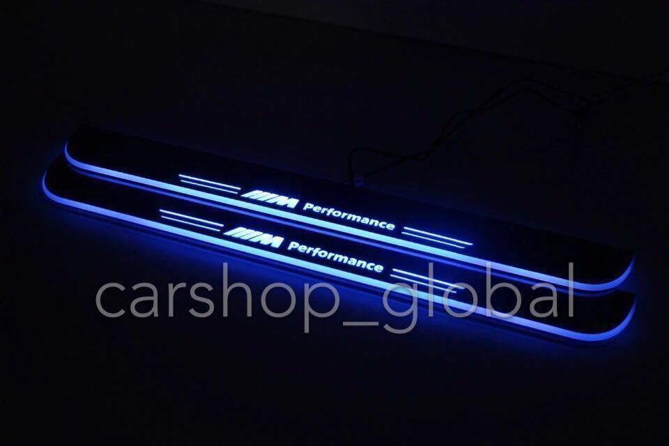 BMW current .LED door scuff plate / entrance blue F01/F02/F10/F18/F20/F22/F30/F34/F35/X1/X3/X4/X5/X6/E46/E60/E90/E85/E86/E89