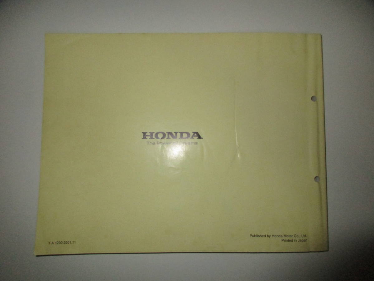 ヤフオク ホンダ Honda Nsx Na1 170 Na2 130型 パーツカタ