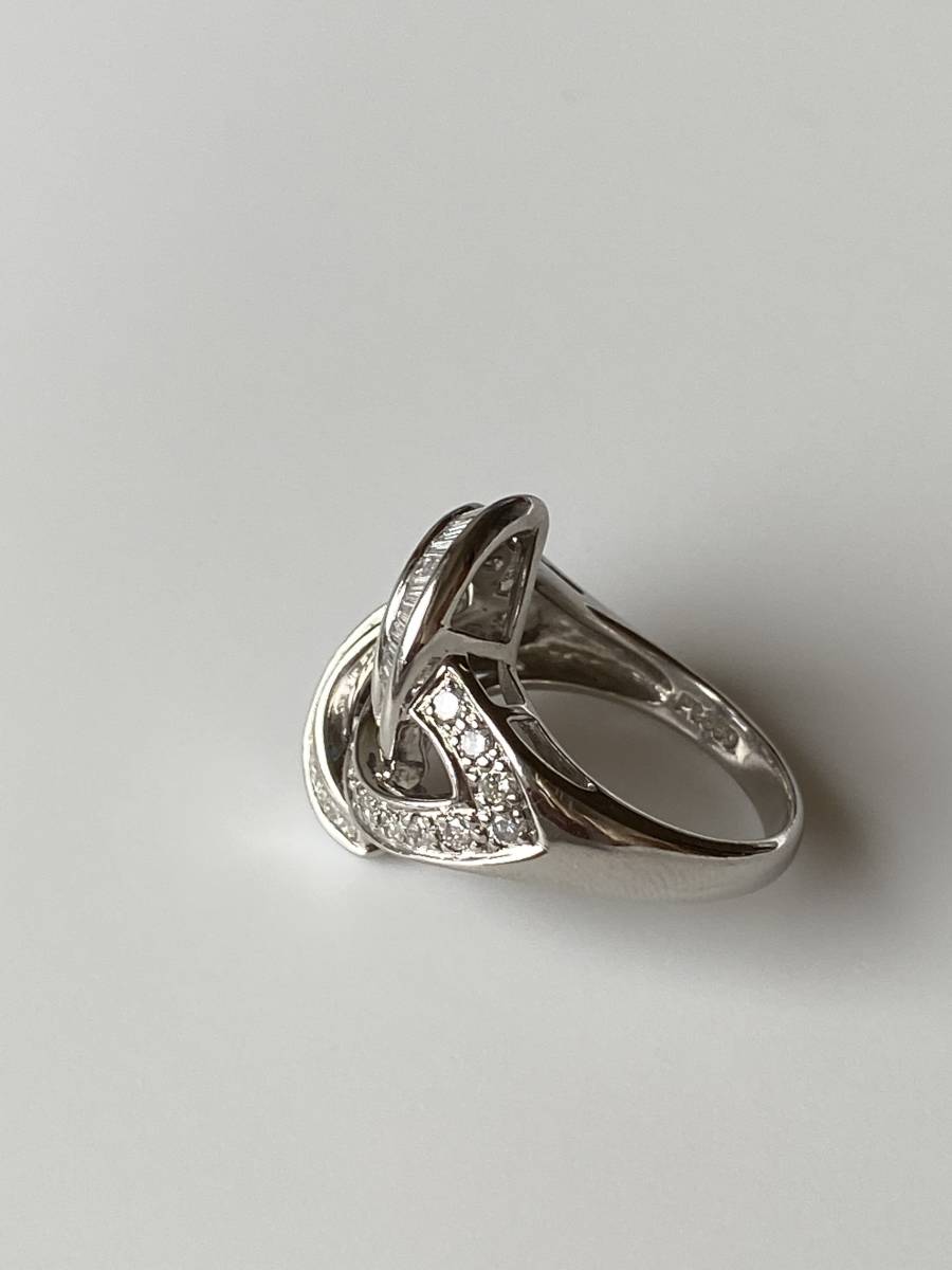 Pt850 ダイヤモンド計1.0ct デザインリング | inmano.com.br