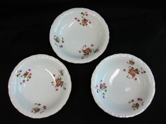 Noritake☆ノリタケ コンテンポラリー 花柄 金縁 深皿 3枚セット 中古_画像1