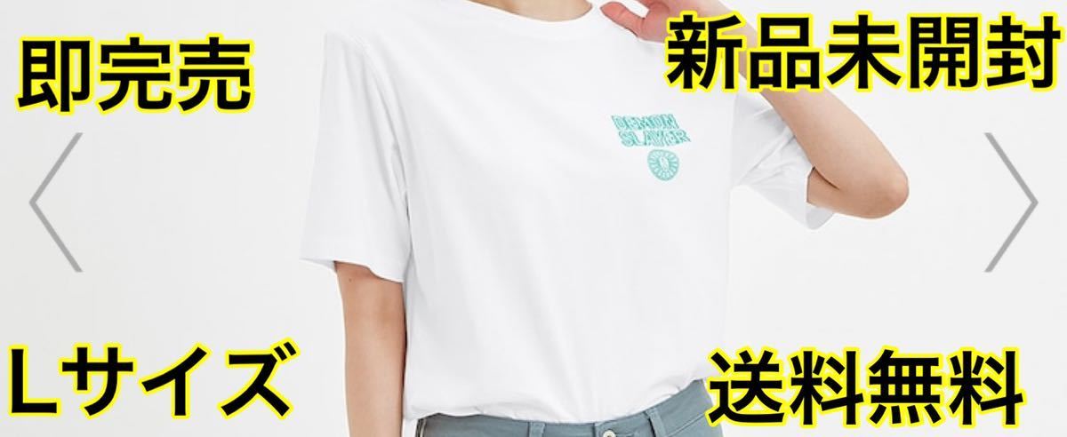 【即完売・早い者勝ち】鬼滅の刃 GU 鬼滅の刃 白　半袖　Tシャツ Lサイズ 新品未開封 送料無料_画像3