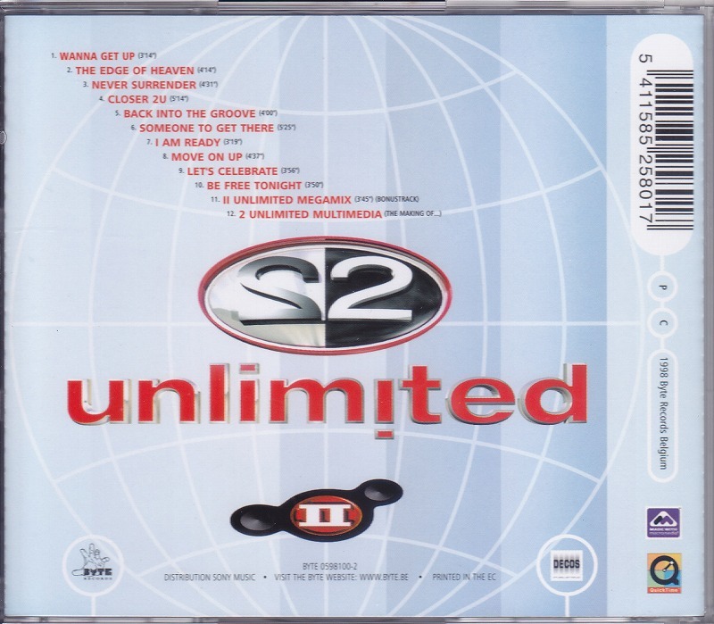 2 Unlimited / Ⅱ /EU盤/中古CD!!40951_画像2