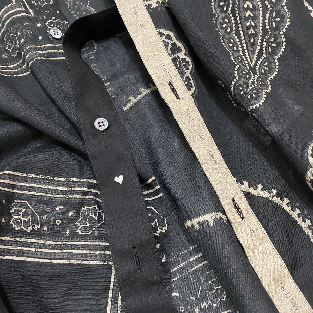 新品】希少☆mister it. ミスターイット☆ バンダナ柄 シャツ 長袖
