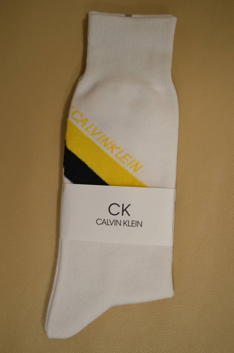 新品　未使用　　タグ付き　　男性　メンズ　CALVIN KLEIN　 カルバンクライン　　綿毛混ソックス　　日本製　送料無料_画像1