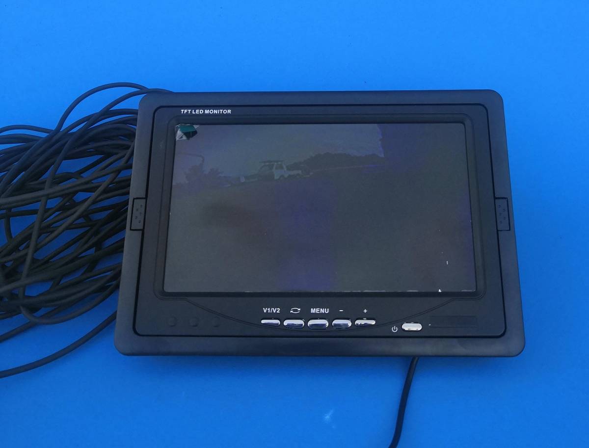  used wide-angle camera .7 -inch color monitor set car loading car. loading load. verification . security camera . power supply DC12V24V combined use postage letter pack post service plus 520 jpy 