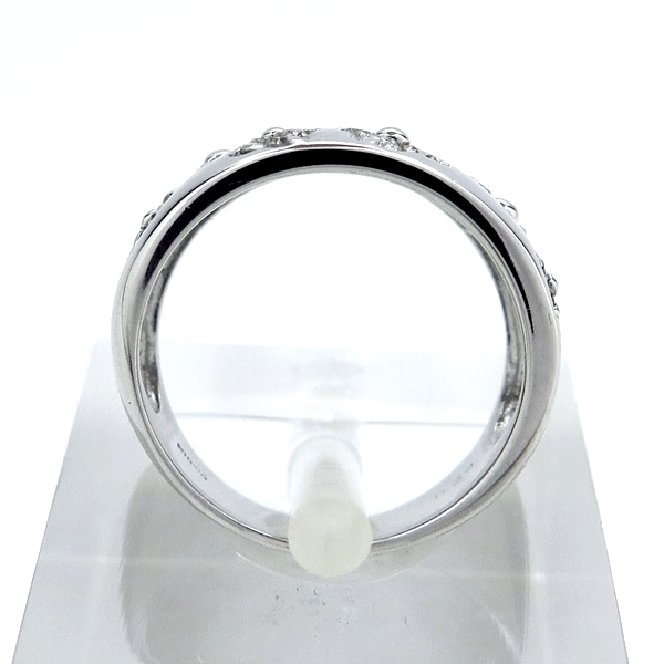 K18WG * white gold ring ring * diamond 0.550ct *11 number 4 month birthstone simple usually using [ used ]/10021370