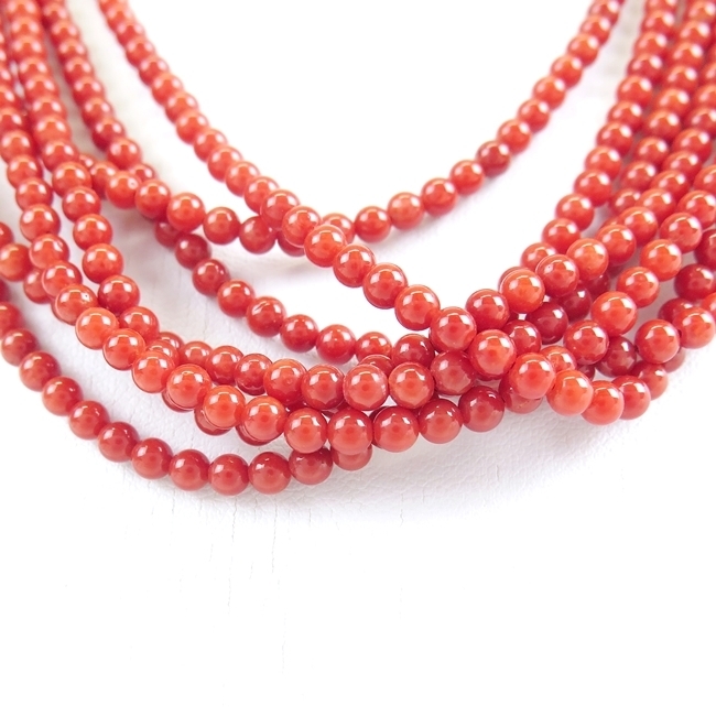 SV * coral chain necklace length 80cm[ used ]/10022019