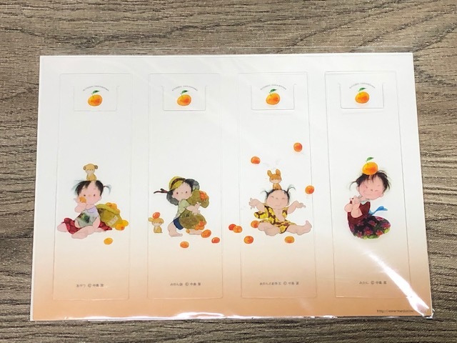  postage 120 jpy ~ middle island . book mark mandarin orange 4 kind book Mark .