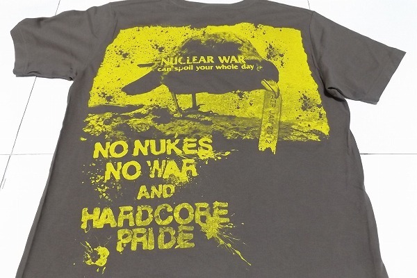 Z8363：AIR JAM2012 BRAHMANブラフマンNUCLEAR WAR Tシャツ/薄茶/L:3_画像6