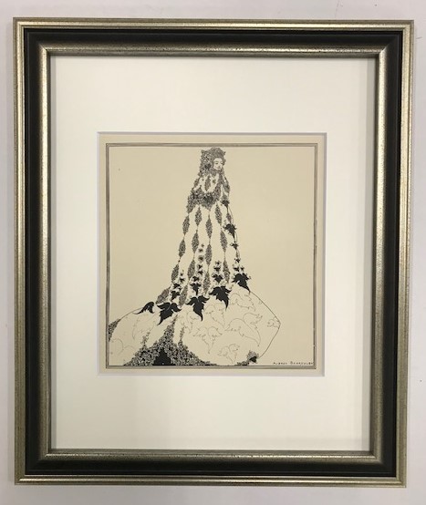 【特価】　≪　　オーブリー・ビアズリー　　≫　　オリジナルラインブロック　　BALLET　COSTUME　　1899年　　AUBREY　BEARDSLEY_画像1