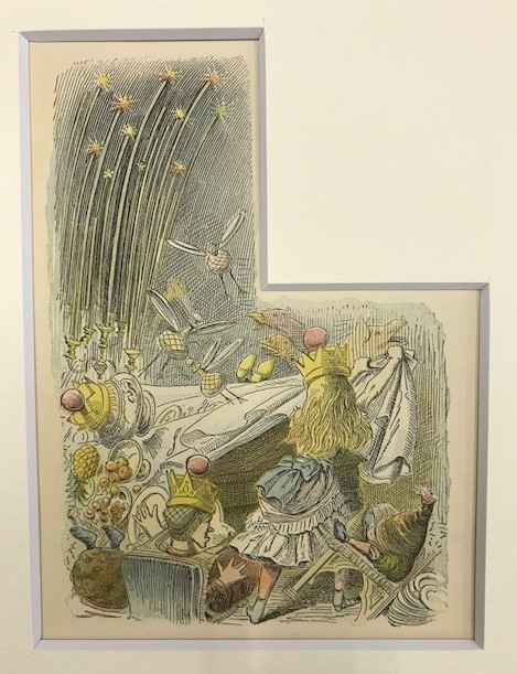 【特価】　≪　　ジョン　テニエル　　≫　 アンティークオリジナル木版画　　鏡の国のアリス　ⅩⅩⅤ　　1899年　　SIR　JOHN TENNIEL_画像2