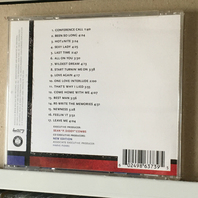 ニュー・エディション NEW EDITION「ONE LOVE」＊P.Diddy率いるバッド・ボーイ・レコードからのリリース（2004年）＊7thアルバム ＊輸入盤_画像2