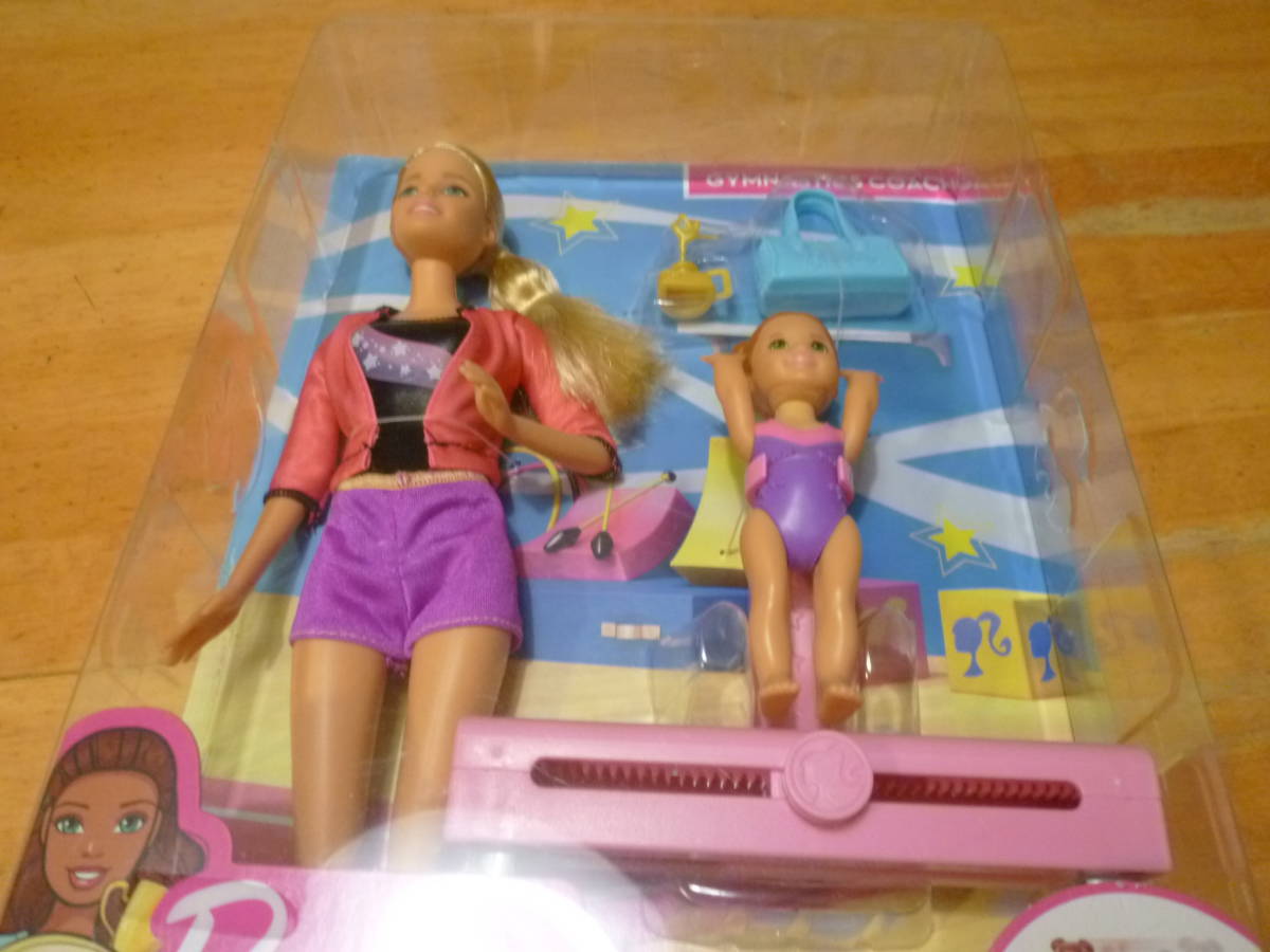 MATTEL Barbie . work! gymnastics. . raw set unused 