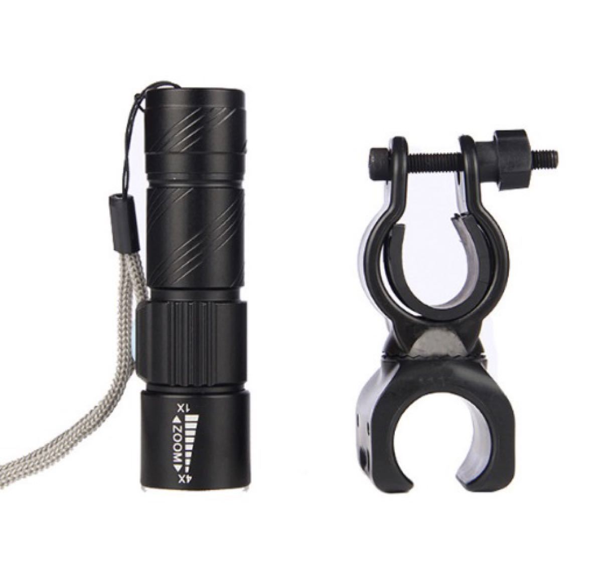 ☆ホルダー付き☆サイクリング &アウトドア USB充電 懐中電灯 強力 防水携帯