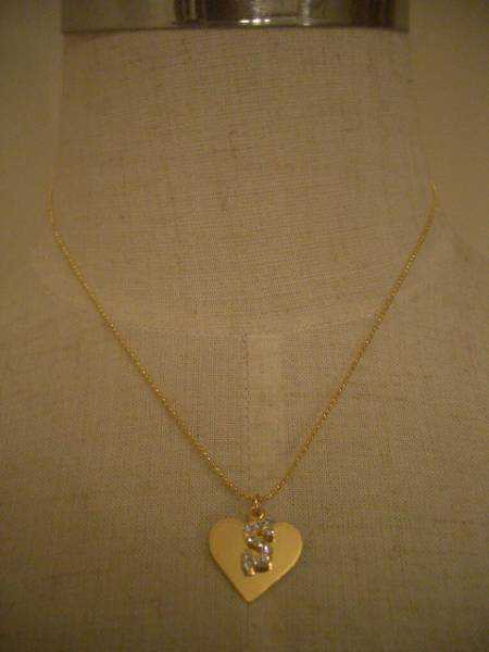  prompt decision * regular price 5145 jpy * North corner Gold Heart initial pab. necklace! N