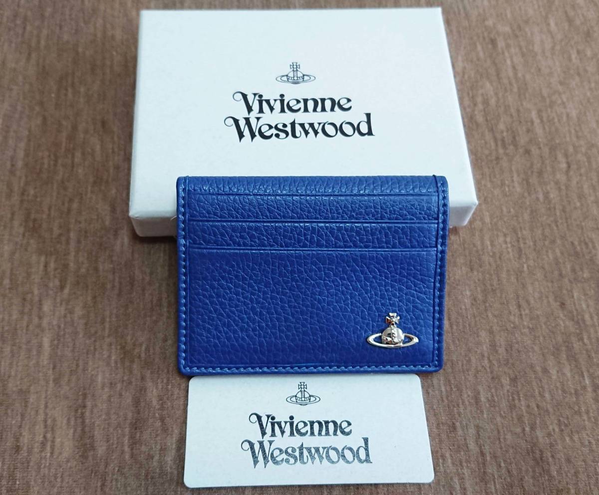 新品 Vivienne Westwood カードケース ブルー ヴィヴィアンウエストウッド 