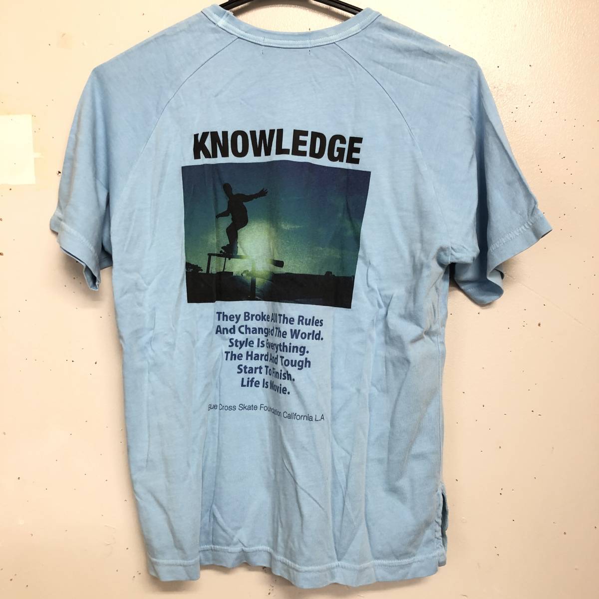 【子供服】 BLUE CROSS：ブルークロス 半袖Tシャツ 水色 Sサイズ キッズ ファッション 中古_画像2