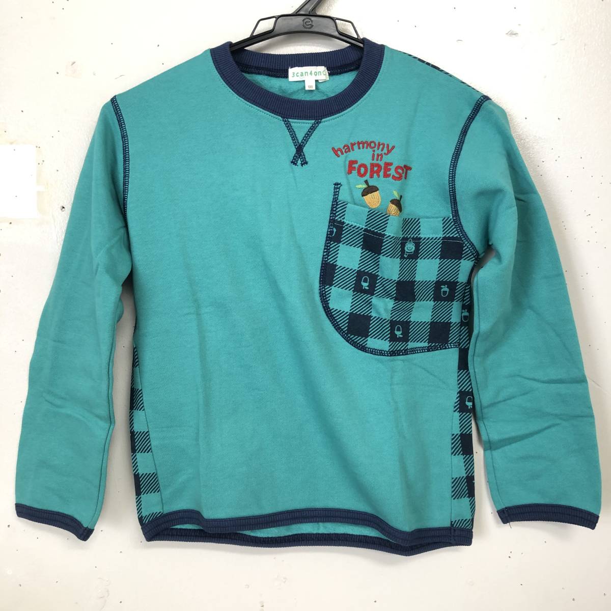 子供服】 3can4on 長袖トレーナー グリーン チェック柄 130サイズ サンカンシオン キッズ ファッション 中古(130(125~134cm))|売買されたオークション情報、ヤフオク! の商品情報をアーカイブ公開 ③子ども服 トレーナー