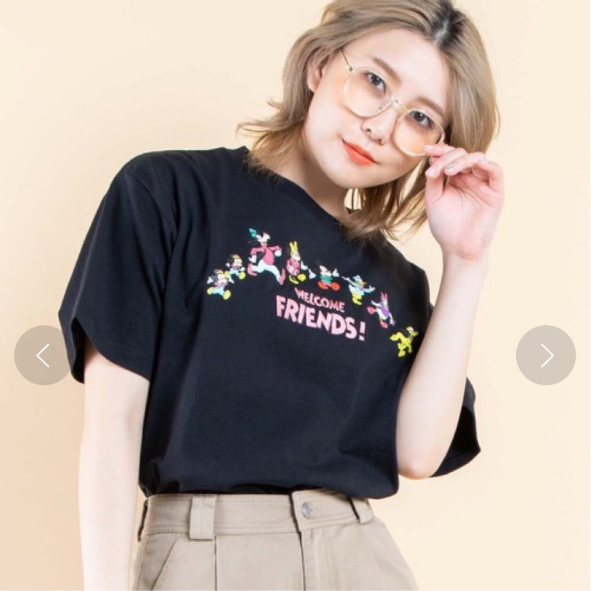 Paypayフリマ 新品 Wego ディズニーフレンズ レトロ Tシャツ ブラック Paypayフリマ 新品 Wego ディズニーフレンズ レトロ Tシャツ ブラック