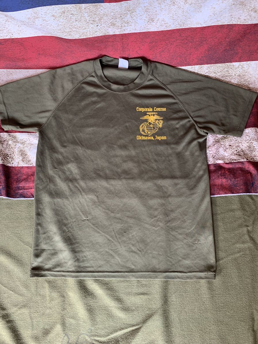 米軍US MC 海兵隊 放出品 コンバット Tシャツ サイズ M トレーニング CORPORAL OF MARINES CORPORALS COURSE 古着 アウトドア ドライ T_画像2
