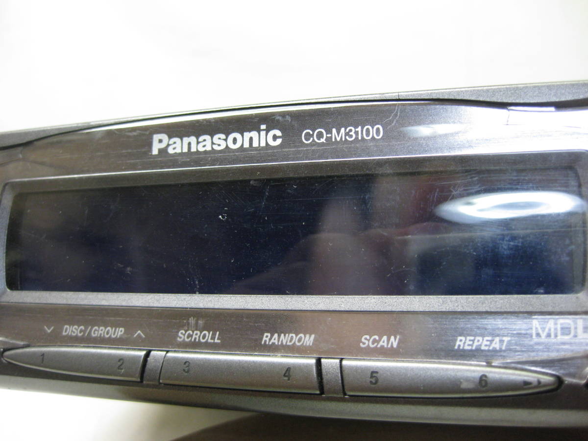 K-244　Panasonic　パナソニック　CQ-M3100D　MDLP　AUX　1Dサイズ　MDデッキ　故障品_画像2