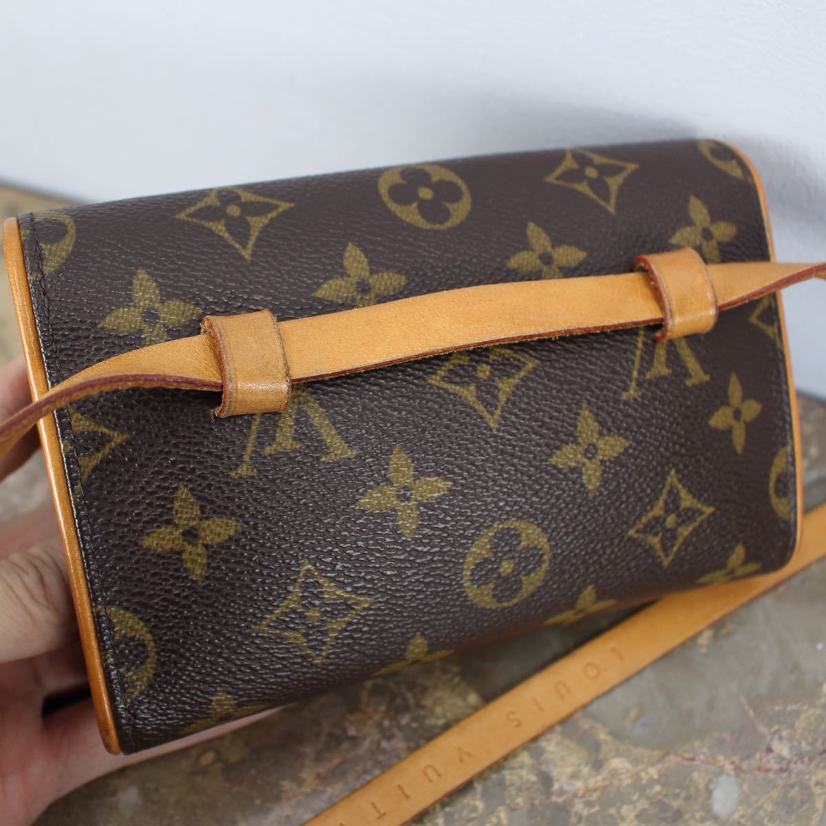 美品LOUIS VUITTON FL0053 M51855 MONOGRAM PATTERNED SHOULDER BAGルイヴィトンポシェットフロレンティーヌモノグラム柄ショルダーバッグ