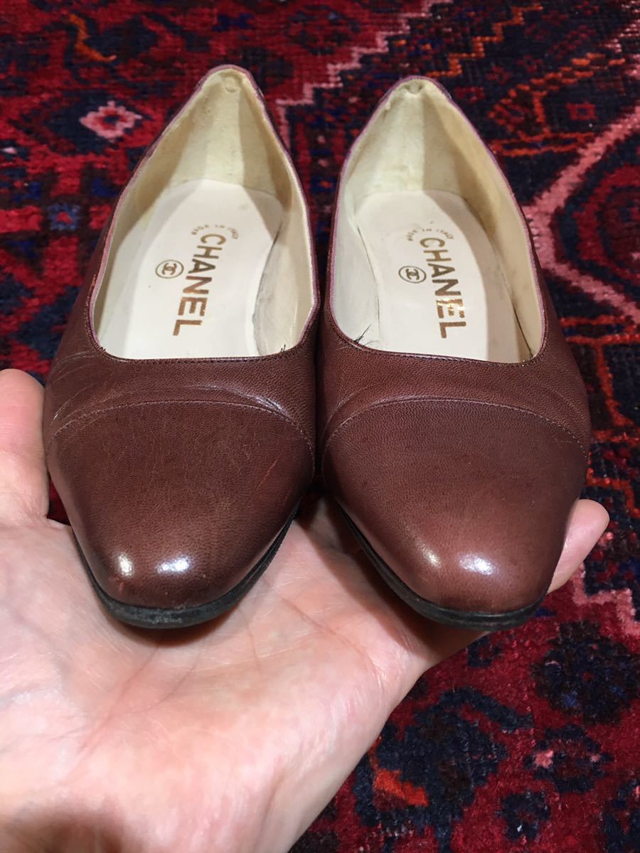 CHANEL COCO MARC LEATHER HEEL PUMPS MADE IN ITALY/シャネルココ