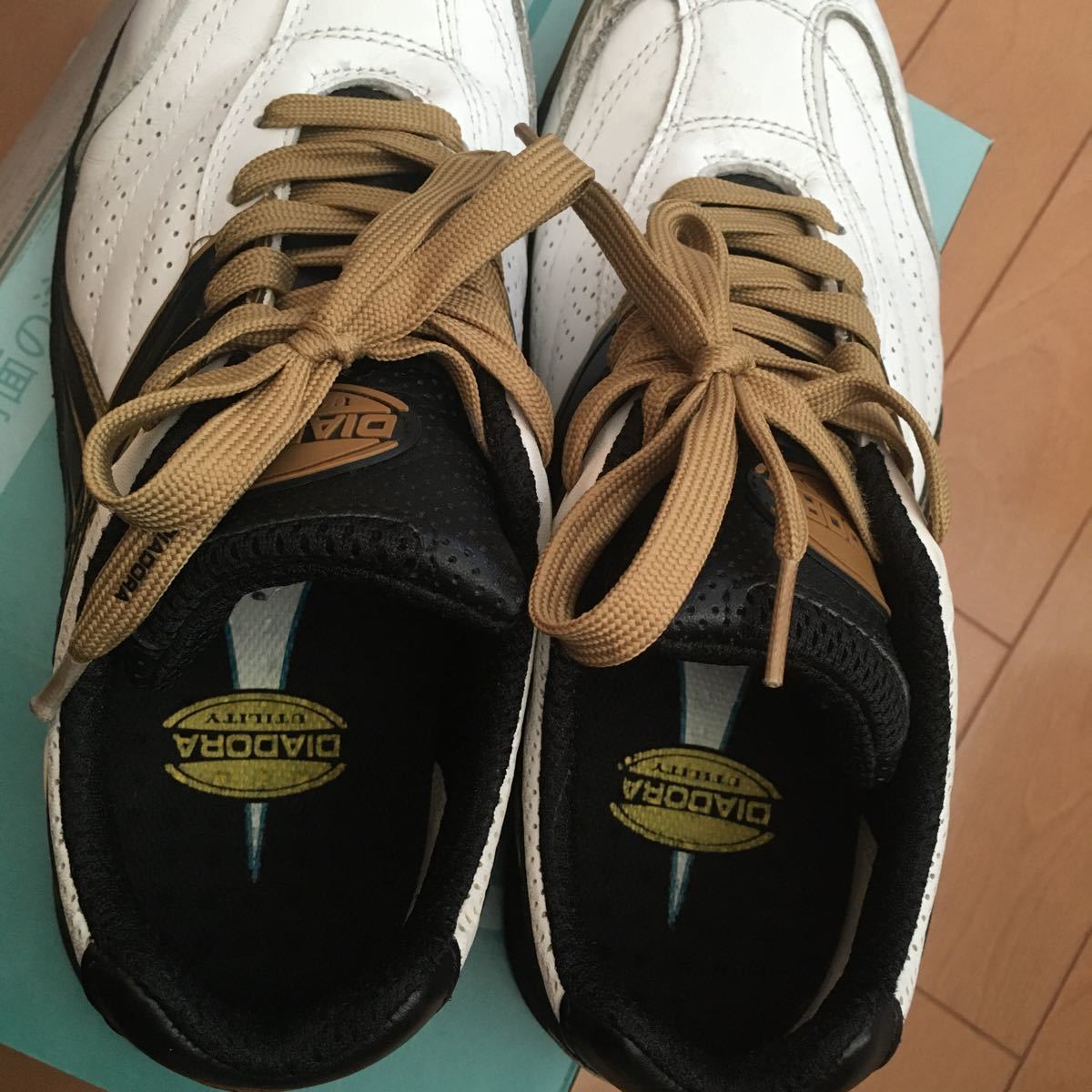 中古　美品　DIADORA  ピーコック　25.5cm 安全靴　ディアドラ