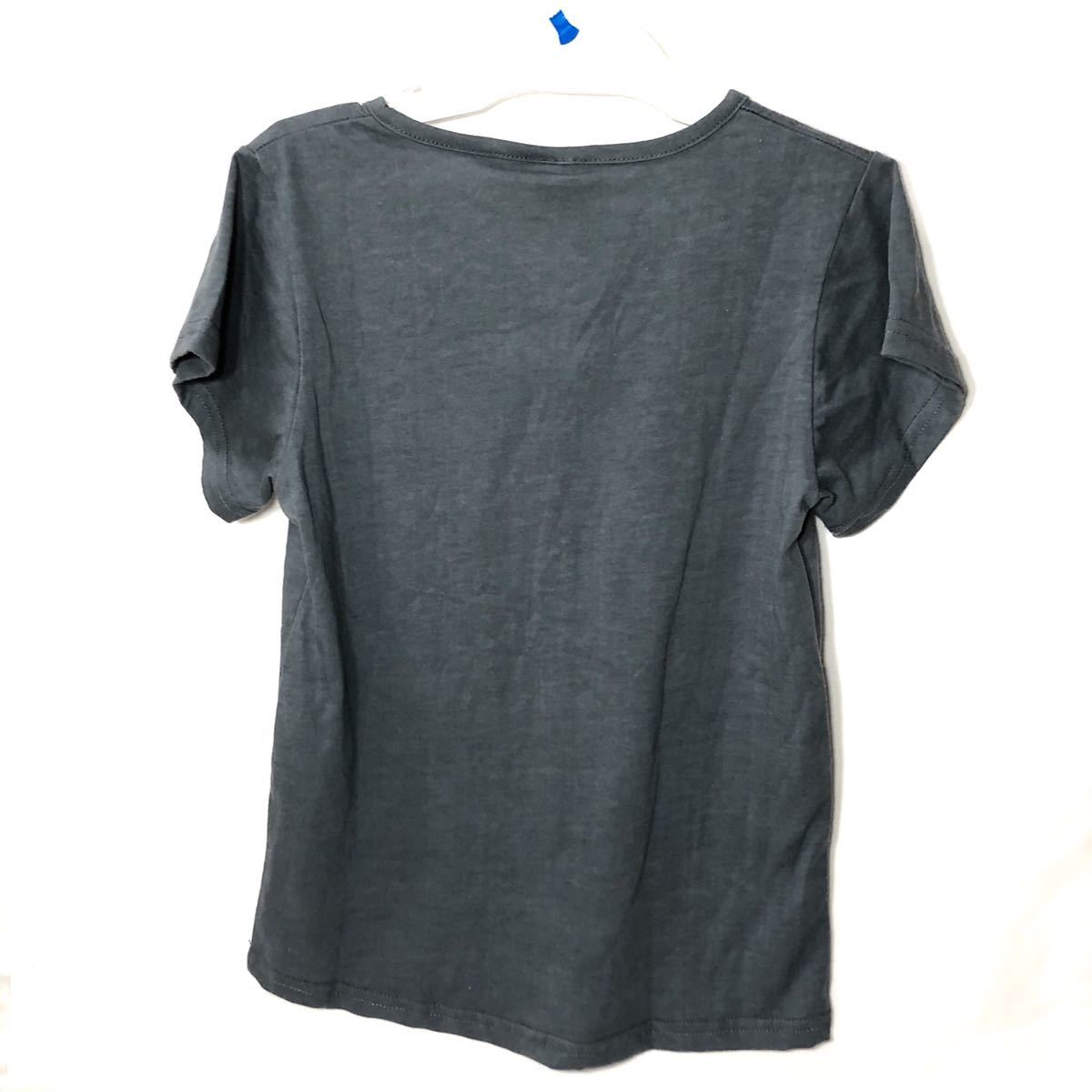 【新品】キッズ 半袖 Tシャツ 子供服 男の子 男児 女の子 女児 ブルーグレー 130の画像4