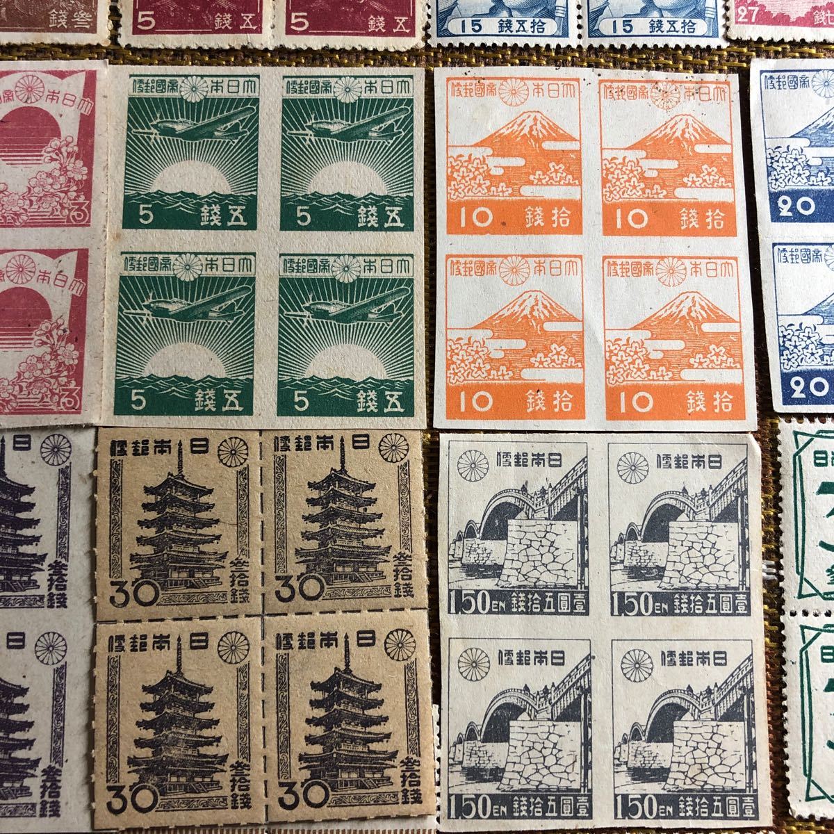 毎日更新  金閣寺シート 50銭 第１次昭和 銭単位切手 エブァ135様専用 使用済切手/官製はがき