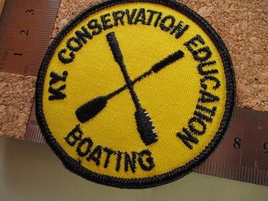 80s KY.CONSERVATION EDUCATION BOATING ボート 刺繍ワッペン/船オール自然マリンスポーツ海スポーツ パッチPATCHESアップリケ V144_画像8