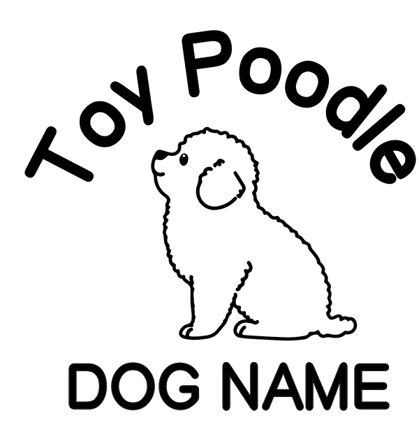  toy poodle. sticker!!! width . approximately 180mm..