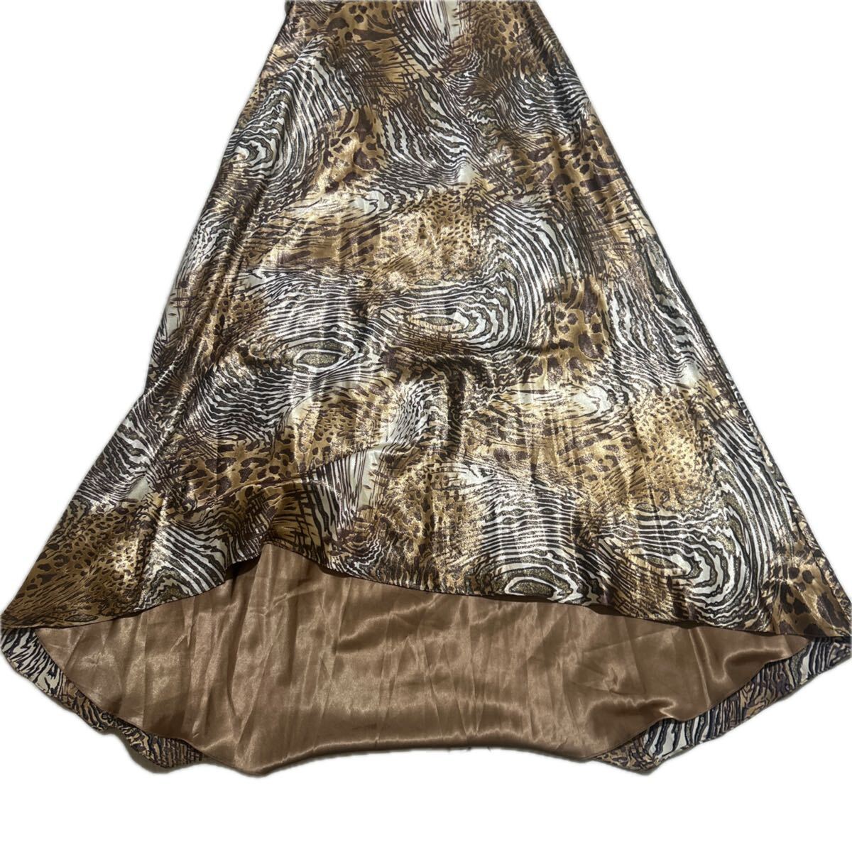 新品 タグ付き 未使用品 Faviana Couture ドレス ロングワンピース ホルターネックドレス きれいめ 高級感 ブラウン 0サイズ XSサイズ_画像3