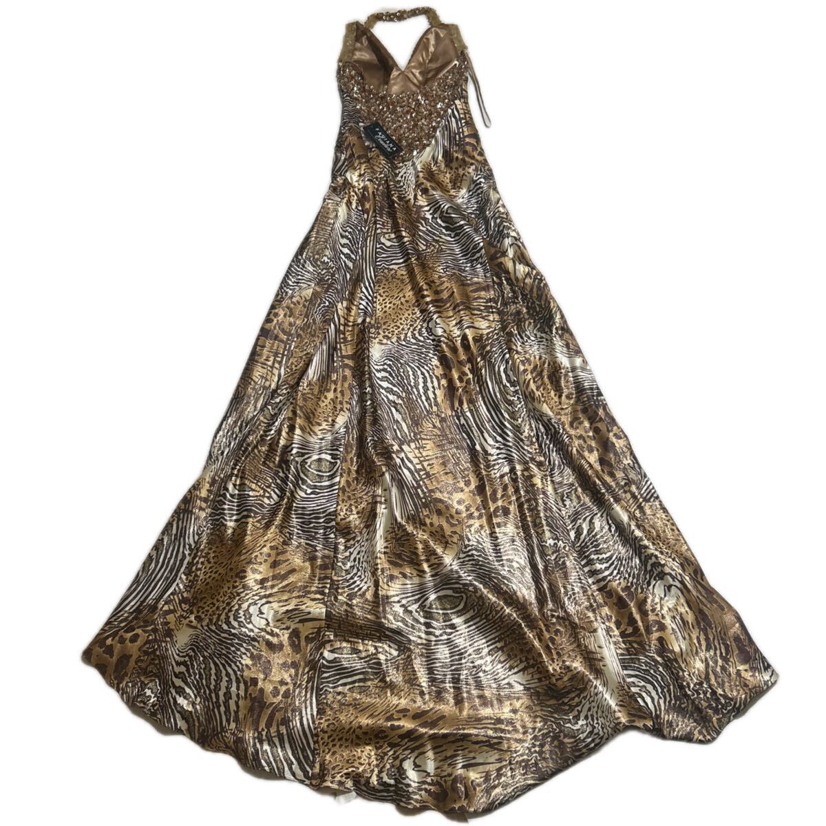 新品 タグ付き 未使用品 Faviana Couture ドレス ロングワンピース ホルターネックドレス きれいめ 高級感 ブラウン 0サイズ XSサイズ_画像8