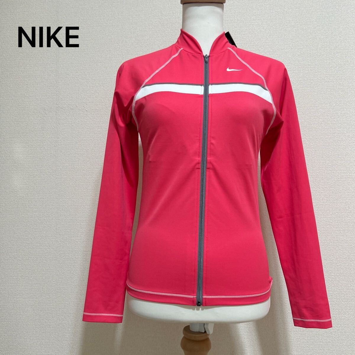 新品 タグつき 未使用品 NIKE ナイキ ジャージ ジップアップ ジャケット 長袖 スポーツ スポーツウェア カジュアル ピンク 桃色 XLサイズ_画像1